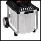 Elektro-Leisehäcksler GC-RS 60 CB, 2800W, max. 45mm Aststärke, Schneidwalze, gr. Trichteröffn., Drehricht.-Umschalter, 60L Fangbox, integr. Sicherheitssch.