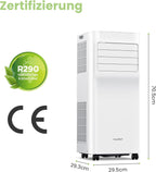 Breezy Cool Pro 2.6 Klimagerät, 9000 BTU, 2,6kW, Kühlen/Ventilieren/Entfeuchten, App, bis 88m³ (33m²), Abluftschlauch, Energie A