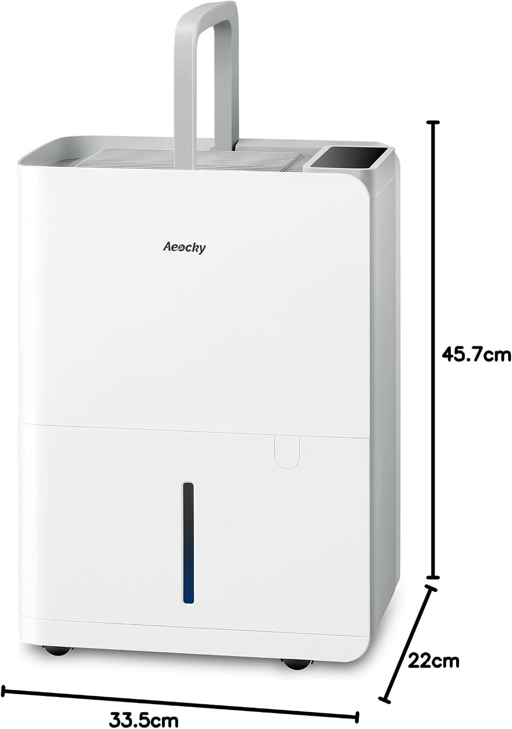 Max Luftentfeuchter 25L/Tag, für ca. 200m³ (50m²), Smart, Ablaufschlauch, für Keller/Waschküche/Schlafzimmer/Bad