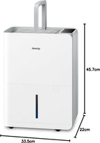 Max Luftentfeuchter 25L/Tag, für ca. 200m³ (50m²), Smart, Ablaufschlauch, für Keller/Waschküche/Schlafzimmer/Bad