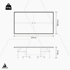Tischtennisplatte Outdoor - Profi Tischtennistisch, Aluminium-Verbundoberfläche, wetterfest, klappbar, inklusive Netz