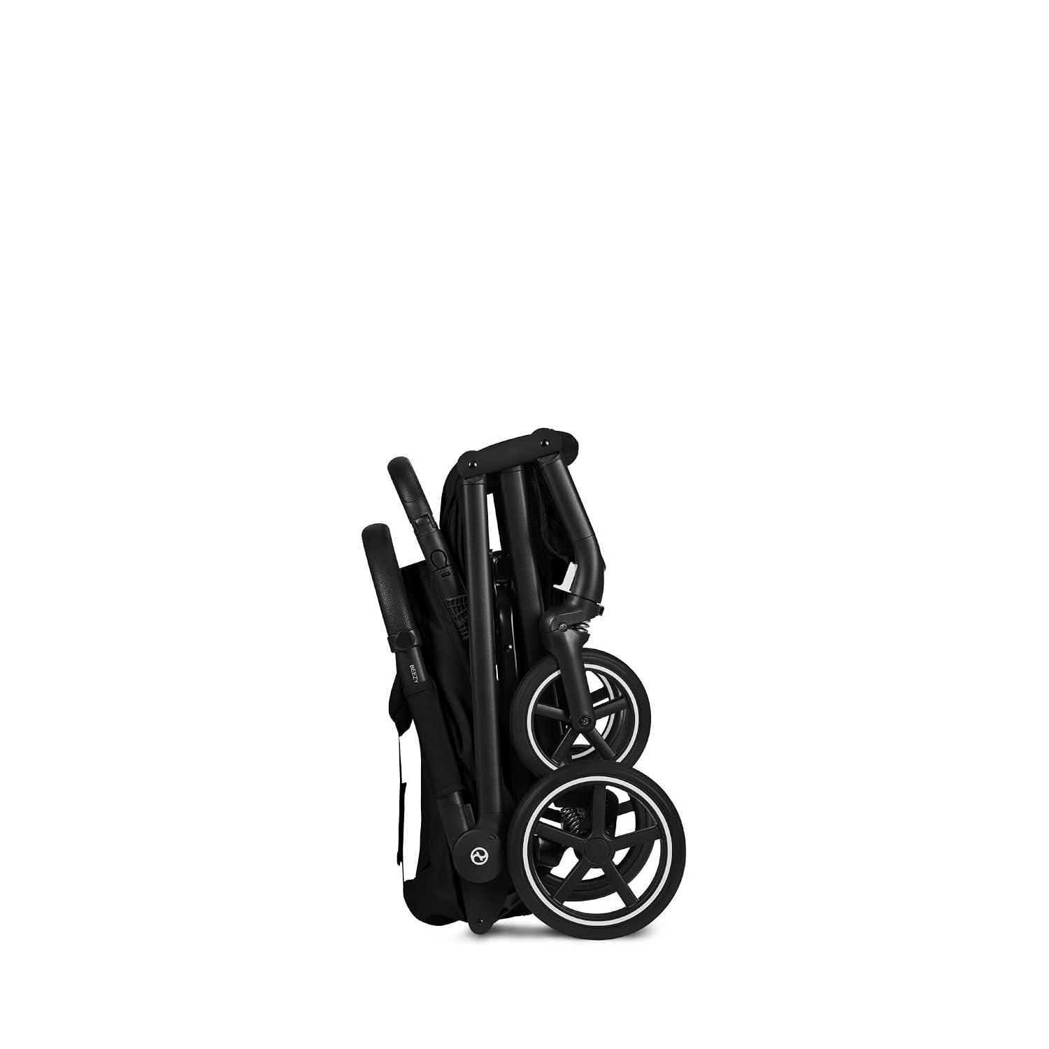 Gold Kinderwagen BEEZY mit Ergonomischer Liegeposition, Ab Geburt bis 4 Jahre (max. 22 kg), Kompakt faltbar, Einhand-Gurtsystem, Magic Black