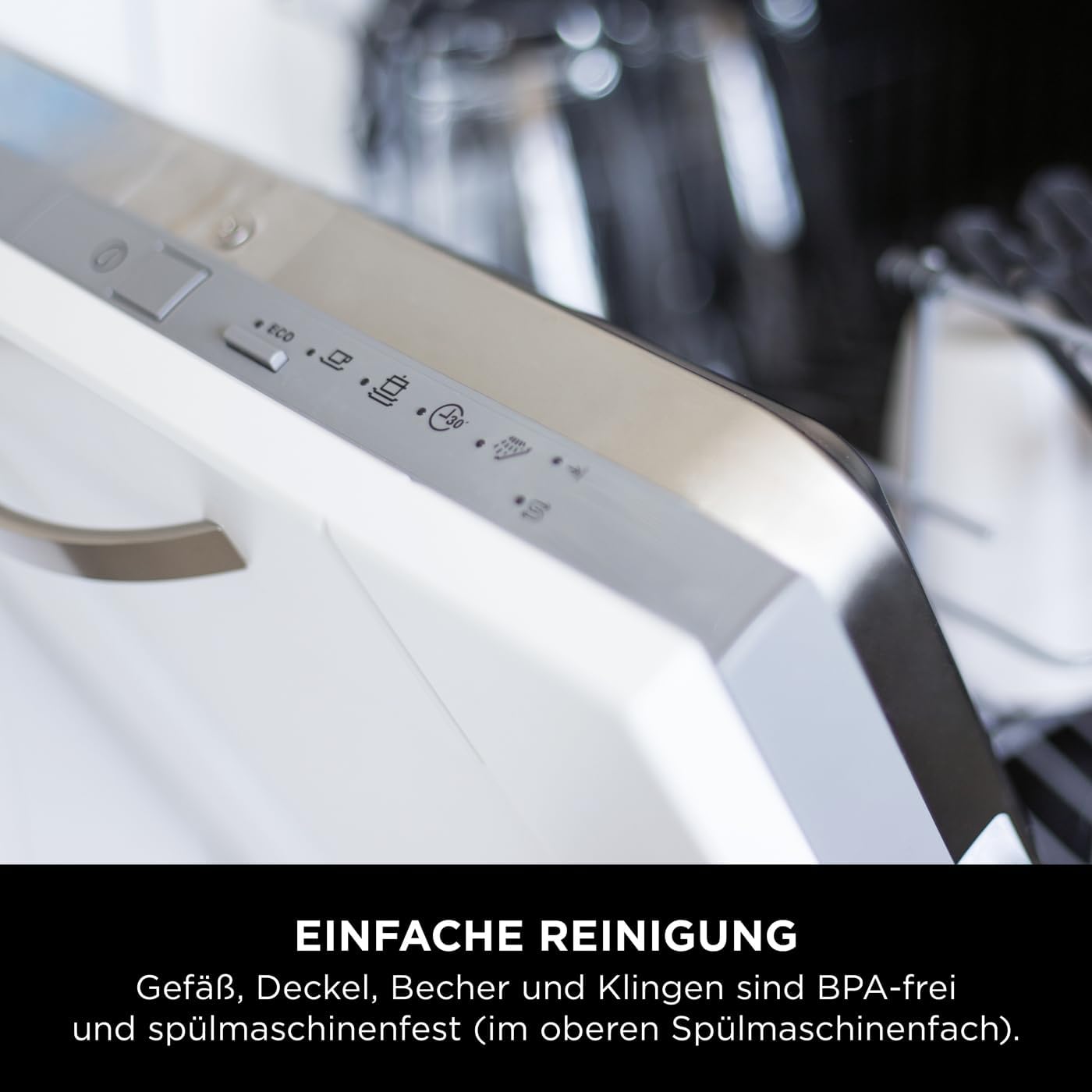 2-in-1 Detect Power Mixer Pro & Single Serve, 1200W Mixer mit Krug & 2 Single Serve Tassen, für Smoothies, Gemüse hacken, Frozen Drinks, Schwarz, TB301EU