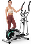 Crosstrainer Ellipsentrainer für Zuhause, 16 Widerstandsstufen, leiser magnetischer Antrieb, 6 kg Schwungrad, LCD-Monitor & Pulsmessung