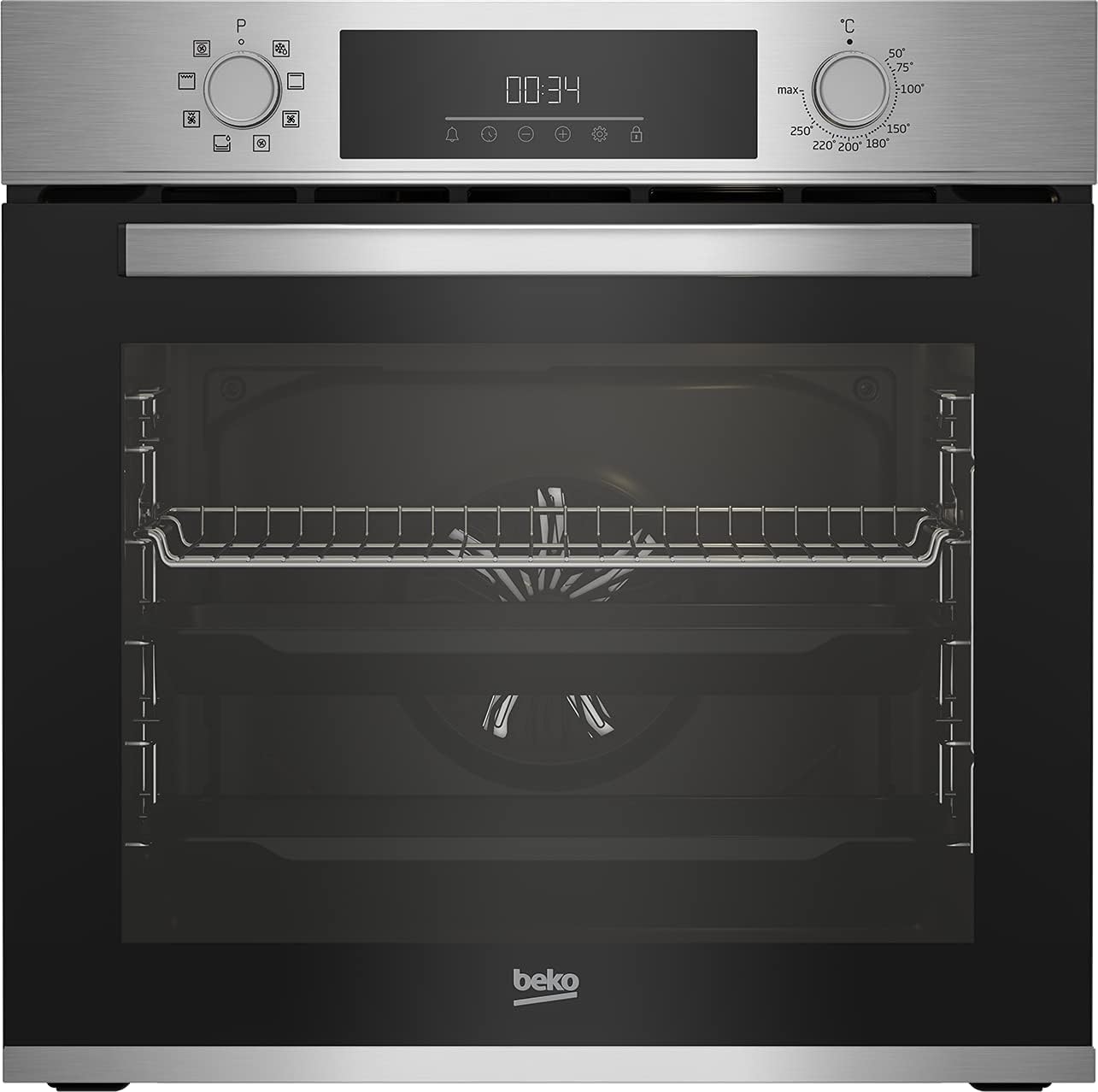Einbau-Backofen BBIM12300X b300, 60 cm, 72 l, Dampfreinigung SteamShine, 8 Heizarten, AeroPerfect für gleichmäßiges Backen, Multifunktionsofen