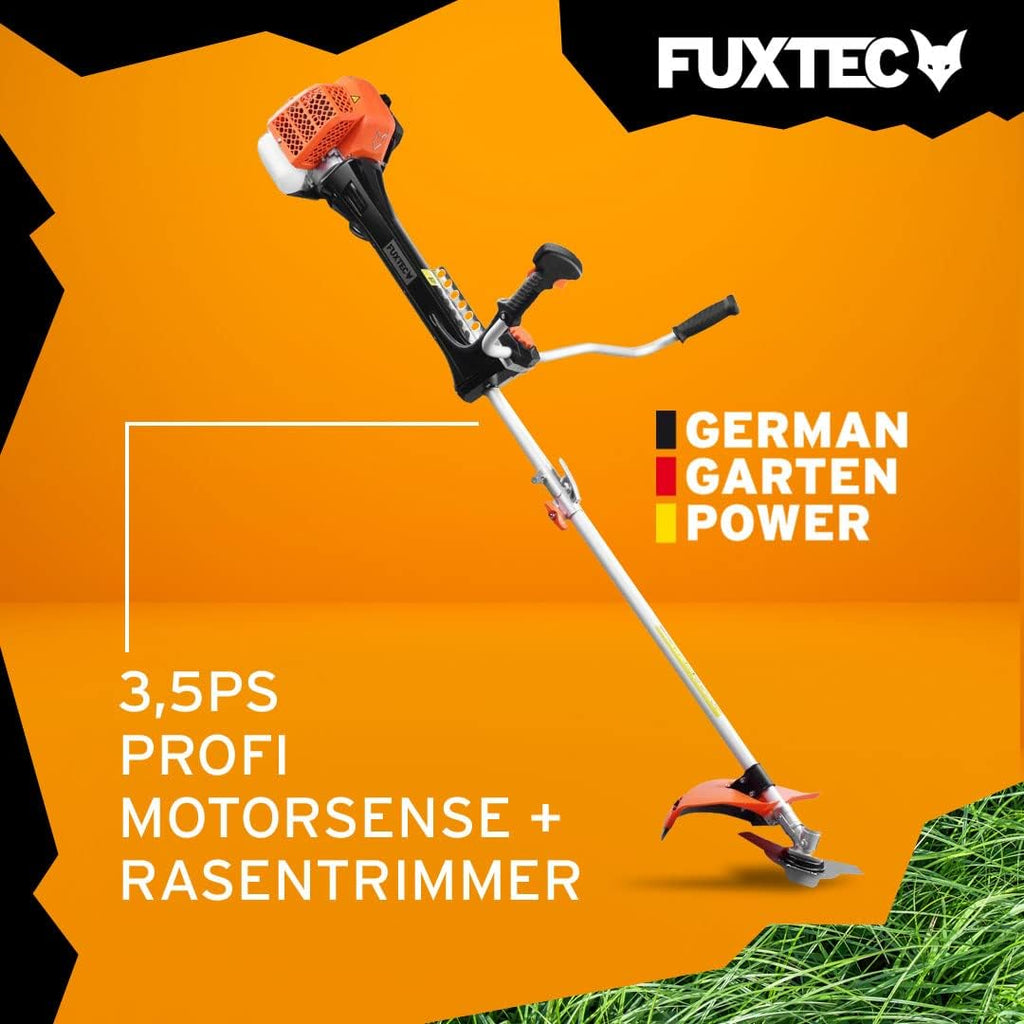 Profi Benzin Motorsense FX-PS162 – 62ccm, Faden und Komfort-Tragegurt – Rasentrimmer mit Antivibrationssystem – 2-Takt Freischneider mit Fadenspule