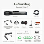 Subnado Unterwasser-Scooter, Daumensteuerung, für SUP/Pool/Tauchen/Schnorcheln, kompakt + tragbar, für Erwachsene/Kinder, grau/rot