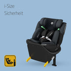 Emerald 360 S i-Size, Autositz 360° drehbar, 0–12 Jahre (40–150 cm), FlexiSpin-Drehung, 4 Liegepositionen, G-CELL Seitenaufprallschutz, Tonal Black