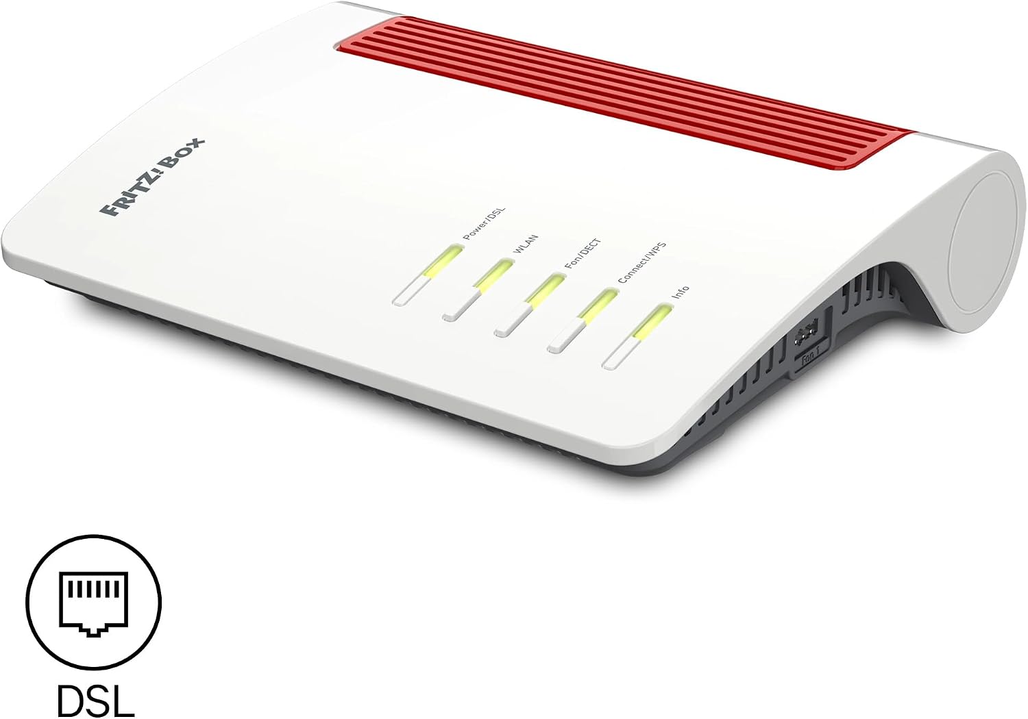 7690 Wi-Fi 7 DSL-Router, 5.760 MBit/s (5GHz) & 1.376 MBit/s (2,4 GHz), VDSL-Supervectoring bis 300 MBit/s, WLAN Mesh, DECT-Basis