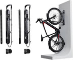 ProFlex Wide Fahrrad-Wandhalterung - Vertikal Klappbar für E-Bikes, MTB, Gravelbikes - Platzsparende Aufbewahrung - 2er Pack