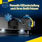Getränkekühlschrank GSC4240B, 237 L, 110 W, 6 verstellbaren Einlegeböden, LED-Innenbeleuchtung, schwarz