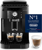 Magnifica S Kaffeevollautomat, klassischer Milchaufschäumer, Espresso & Cappuccino, Bedienfeld mit Tasten, Schwarz, ECAM11.112.B