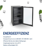 Mini-Kühlschrank 88 L GPC1088, 1.052 kWh/24h, 3 Edelstahl-Drahtböden, schwarz