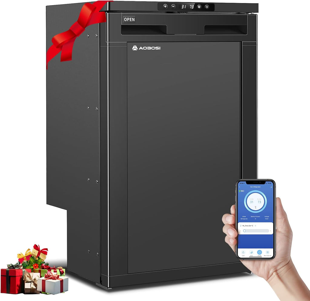 83L Kompressor Kühlbox mit APP-Steuerung, 12/24V DC, LED-Leuchten, bis -20°C – ideal für Auto, LKW, Boot, Wohnmobil, Camping und Reisen