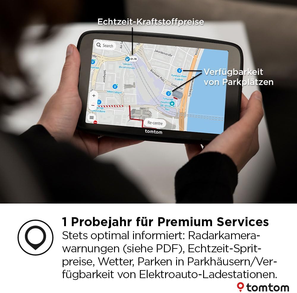 Pkw-Navi GO Navigator - extra großes 7-Zoll-Display, Stauvermeidung mit Echtzeit-Verkehrsdaten, Wi-Fi-Updates, Premium Services, Magnethalterung