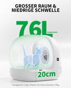 Pura Max 2 Selbstreinigende Katzentoilette, 76L, xSecure, Geruchsbeseitigung, App-Steuerung, Großes Fassungsvermögen, für mehrere Katzen