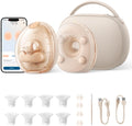 Tragbare Milchpumpe S2 Pro, HeatFlow 2.0 & VibraPump, Brustwarzen-Licht, App-Steuerung, Füllstandsalarm, Ladecase, 7 Tage Akku, freihändig