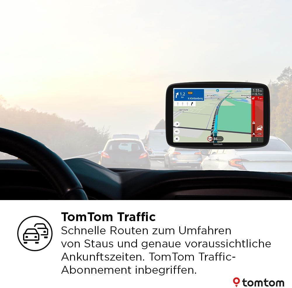 Pkw-Navi GO Navigator - extra großes 7-Zoll-Display, Stauvermeidung mit Echtzeit-Verkehrsdaten, Wi-Fi-Updates, Premium Services, Magnethalterung