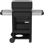 E-310 Gasgrill, 3-Brenner, Snap-Jet Zündung, 51x46cm Grillfläche, robuste Räder, Warmhalterost, Works Seitenablagen kompatibel, Schwarz/Silber