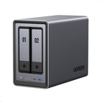 NASync DXP2800, 2-Bay Desktop-NAS, Intel N100 Quad Core, 8 GB DDR5, 2.5 GbE, 2x M.2 NVMe, HDMI 4K, Netzwerkspeicher (ohne Festplatten)