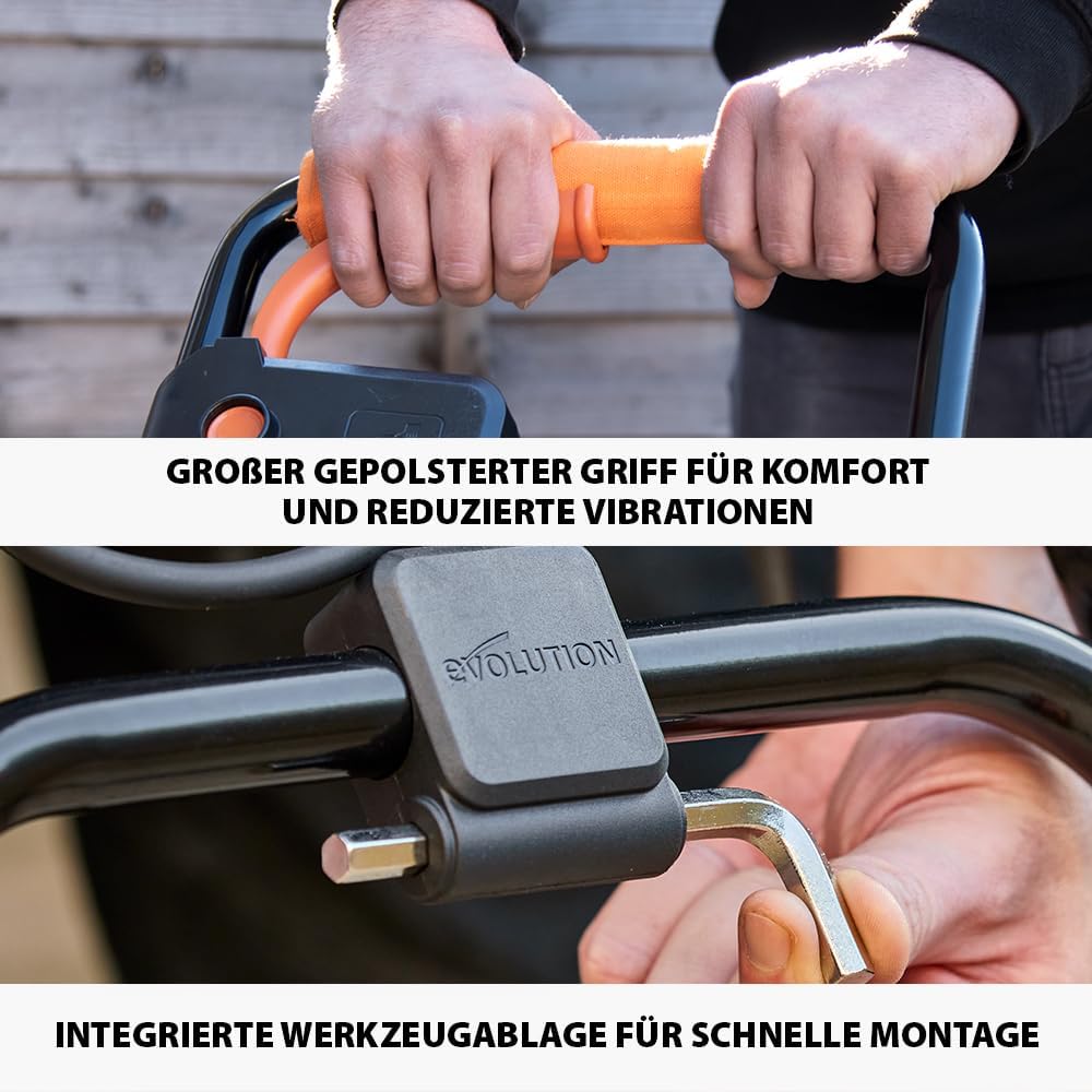 H320-E Elektro Vibrationsstampfer Rüttler Rüttelplatte - Ideal zum Nivellieren von Gehwegen, Kunstrasen, Terrassen, Blockarbeiten, Sand