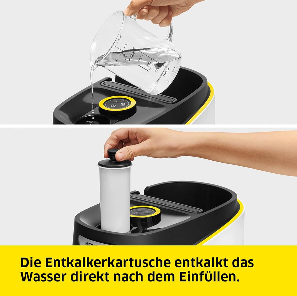 Dampfreiniger SC 3 Deluxe, 3,5 bar, 30 s Aufheizzeit, 1900 W, 75 m², 1 l Tank, Bodenreinigungsset, Mikrofaser, Düsen, Rundbürste, Weiß