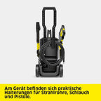 Hochdruckreiniger K 5 FJ, 145 bar, 500 l/h, 40 m²/h, Wasserfilter, 6,3 kg, HD-Pistole, Dreckfräser, Vario Power Jet, Schaumdüse