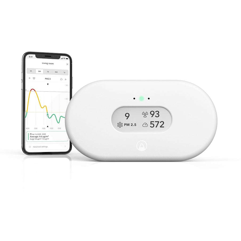 2960 View Plus - Intelligenter Radon und Luftqualität-Messgerät (Feinstaub, Radon, CO2, VOC, Luftfeuchtigkeit, Temperatur)