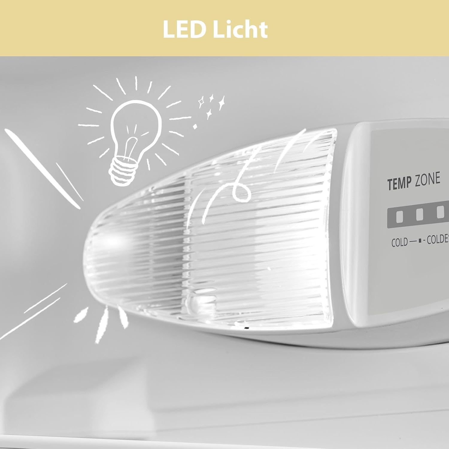 RCD133WH3(E) Kühlschrank 131L ohne Gefrierfach, Inverter-Kompressor, Obst-Gemüsefach, 84.5x55.3cm, 72kWh/Jahr, Temperaturregelung, verstellbare Füße