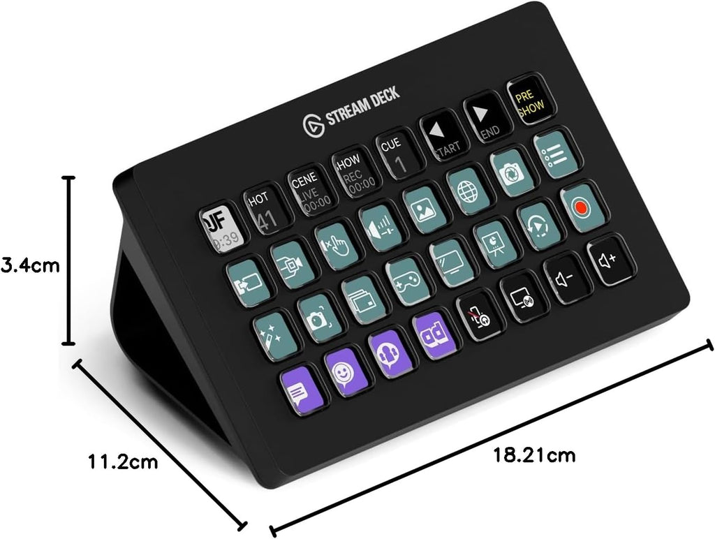 Stream Deck XL – Erweiterter Studio-Controller mit 32 Makrotasten, steuert Aktionen in Apps, für Mac & PC