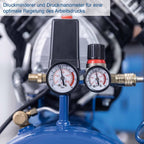 Druckluft Kompressor HC53DC | 2200W | 50L Kessel | 10bar | 412 L/min | Druckminderer | ölgeschmiert | Doppelzylinder