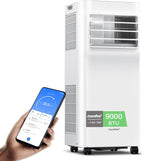Breezy Cool Pro 2.6 Klimagerät, 9000 BTU, 2,6kW, Kühlen/Ventilieren/Entfeuchten, App, bis 88m³ (33m²), Abluftschlauch, Energie A