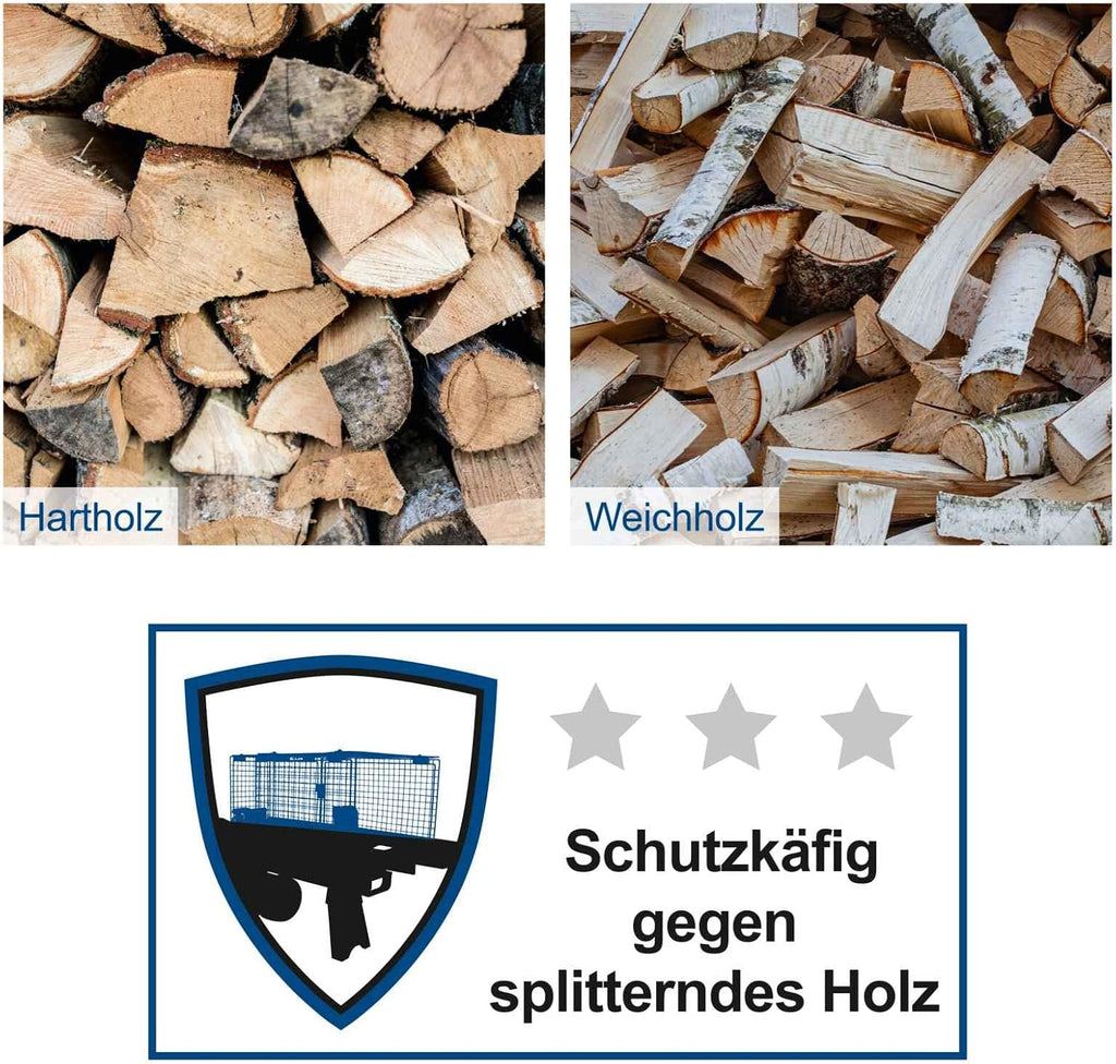Holzspalter HL760L liegend Brennholzspalter Hydraulikspalter, elektrisch 230V, 7 Tonnen Spaltkraft, 520mm Spaltlänge, 2200W