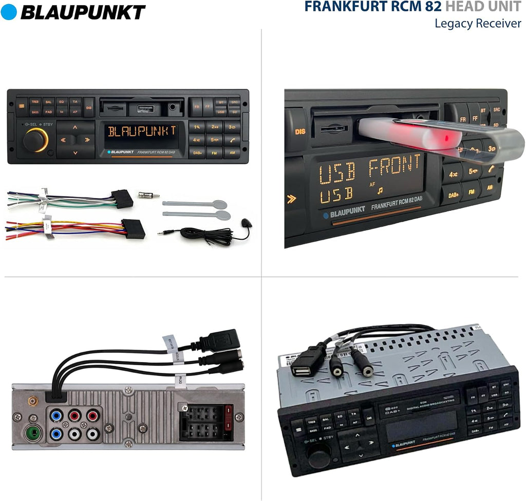 Frankfurt RCM 82 DAB, 1-DIN Autoradio, DAB+, BT, AUX, USB, SD, Lenkradfernbedienung, Freisprech., Equalizer, 200W, schwarz
