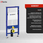 Duofix Basic Vorwandelement + Wand WC Dalia Weiß spülrandlos Tornado Spülsystem + WC-Sitz Absenkautomatik + Bedienplatte Delta 25 weiß - Komplettset