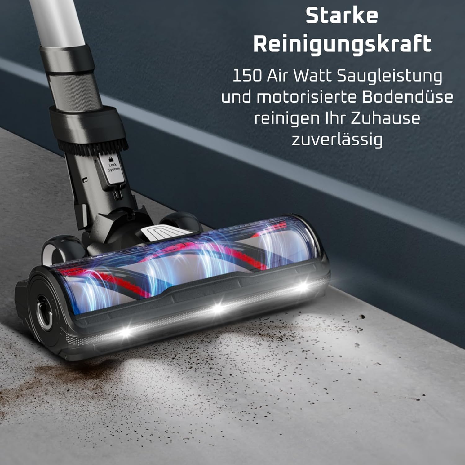 X-Force Flex 13.60 Kabelloser Akku-Staubsauger Allergiker-Modell, 150 Air Watt, 60 Min Laufzeit, Flex-Gelenk, Tiefe Reinigung, Made in France