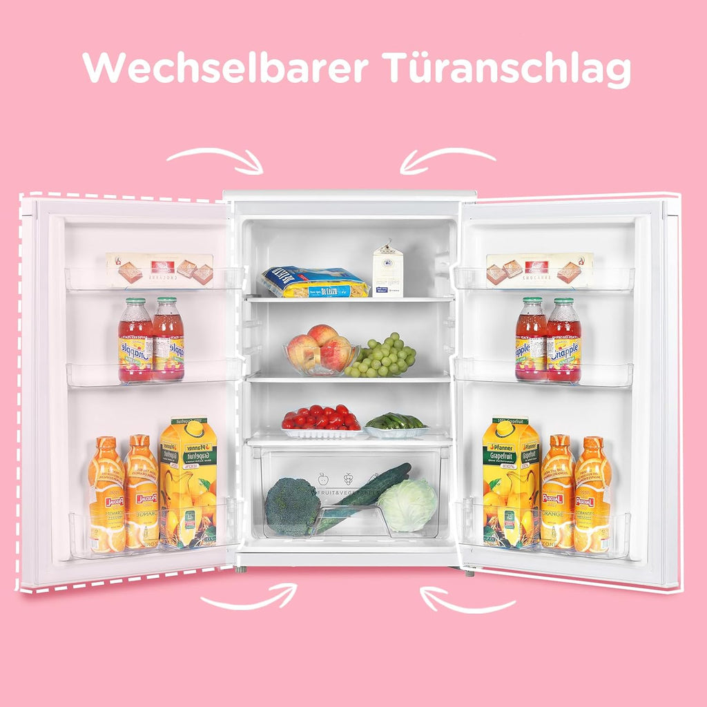 RCD133WH3(E) Kühlschrank 131L ohne Gefrierfach, Inverter-Kompressor, Obst-Gemüsefach, 84.5x55.3cm, 72kWh/Jahr, Temperaturregelung, verstellbare Füße
