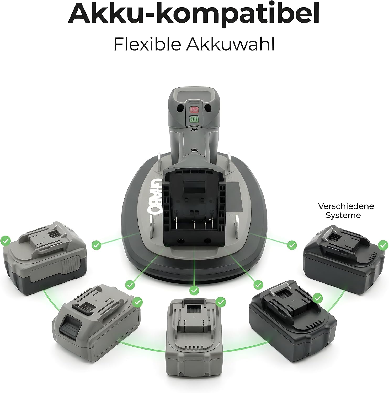 Brushless-Akku-Saugheber 120kg, Markenakku-kompatibel, Auto-Nachsaugung, Display, für Glas/Stein/Fliesen, ohne Akku (GPB-MA)