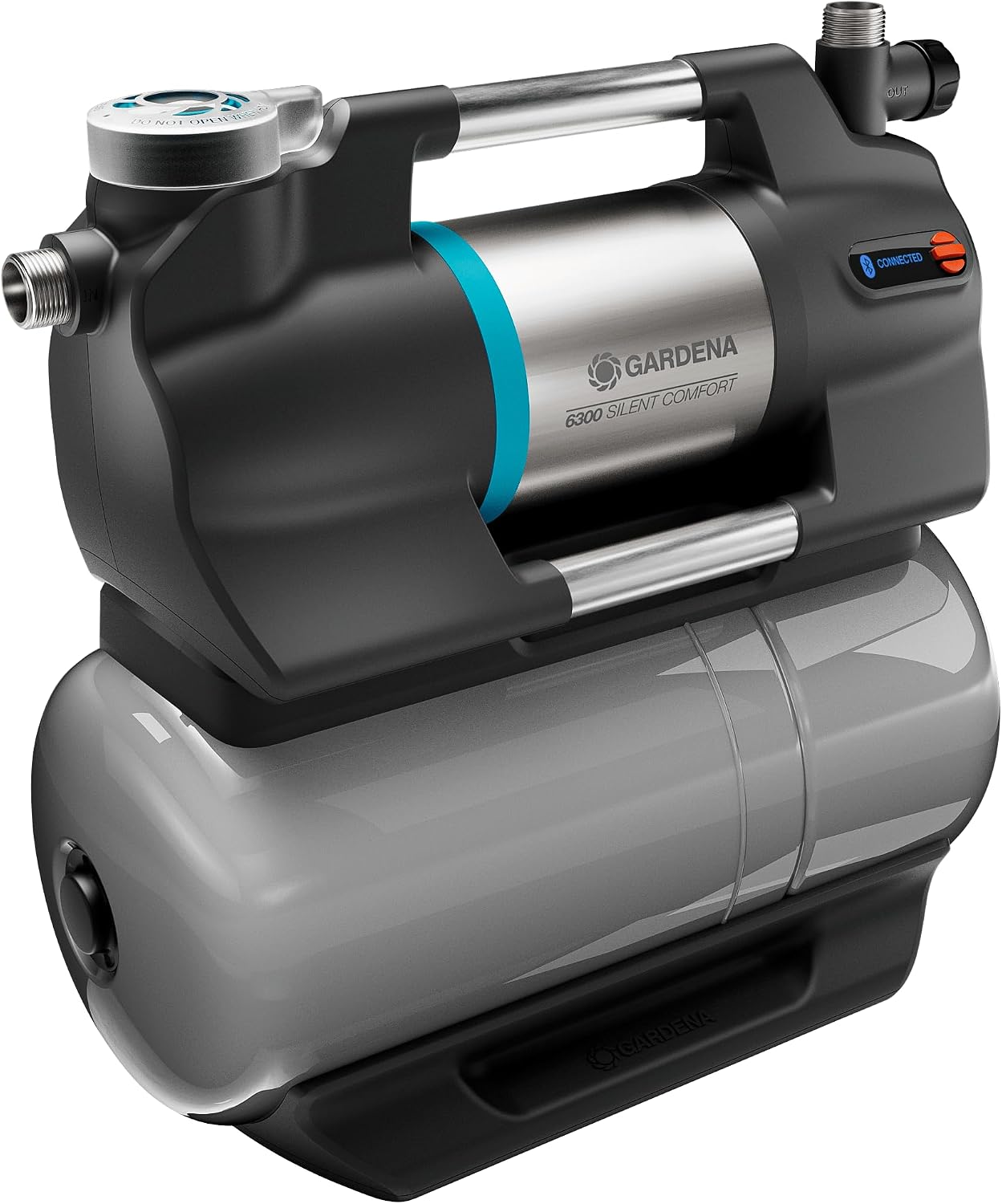 Hauswasserwerk 6300 SilentComfort, 25L Speicher, Filter, 6300 L/h, Trockenlaufsicherung, leise, Bluetooth-App, (9068-20)