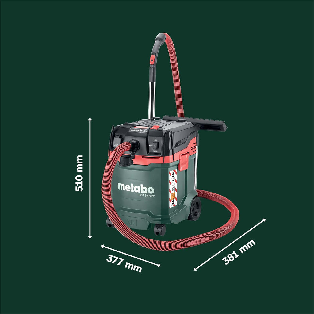 ASA 30 M PC Allessauger – 602087000 – Nass-/Trockensauger mit integrierter Filterabreinigung – 8 m Kabellänge