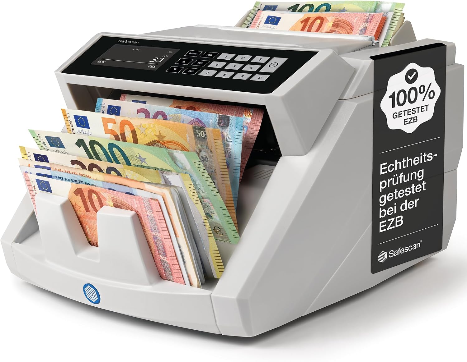 2465-S Geldzählmaschine, Wertzählung für gemischte Banknoten, 7-fache Echtheitsprüfung, zählt sortierte Banknoten aller Währungen