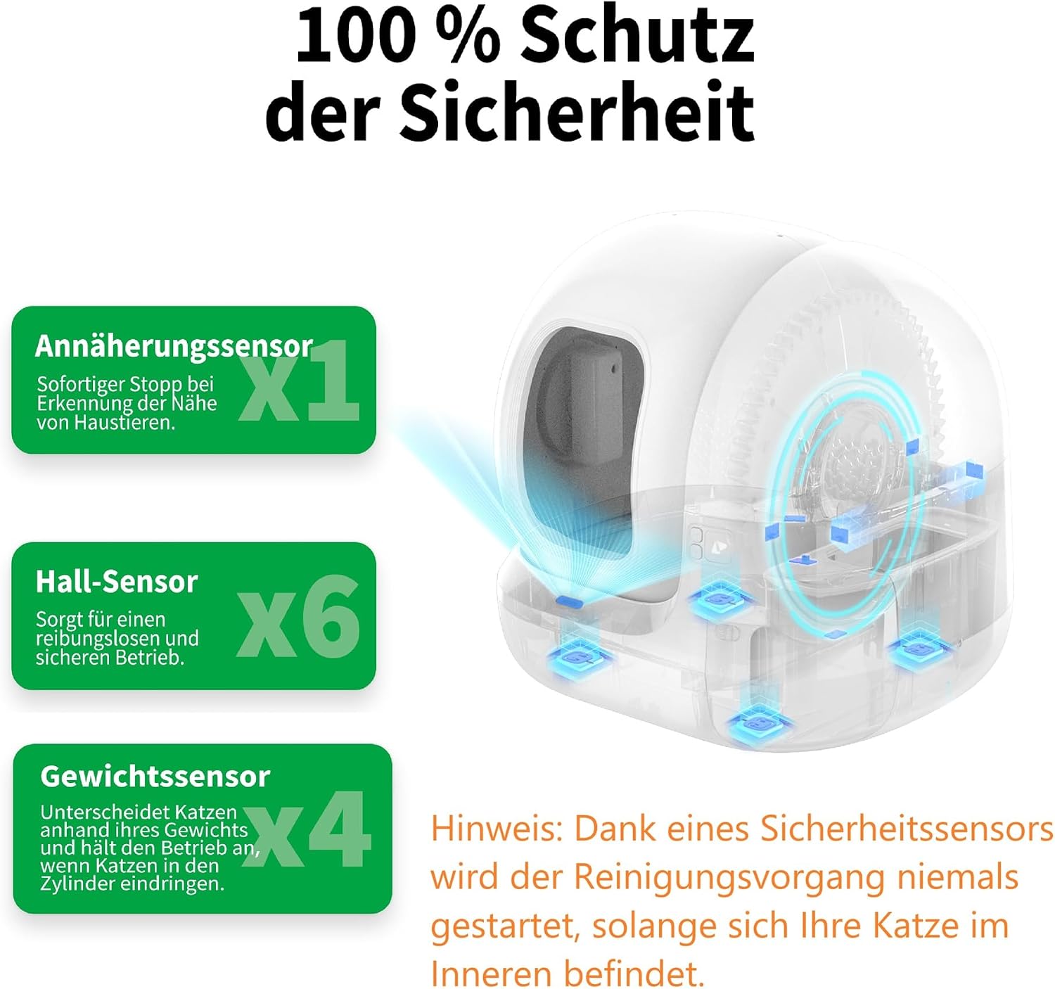 Pura Max 2 Selbstreinigende Katzentoilette, 76L, xSecure, Geruchsbeseitigung, App-Steuerung, Großes Fassungsvermögen, für mehrere Katzen