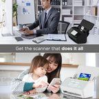 iX2500 Schwarz Dokumentenscanner – Ultraschneller Duplex-Scanner, 45 S./Min., 100-Blatt-ADF, 600 DPI, 5" Touchscreen, WLAN/Bluetooth/USB
