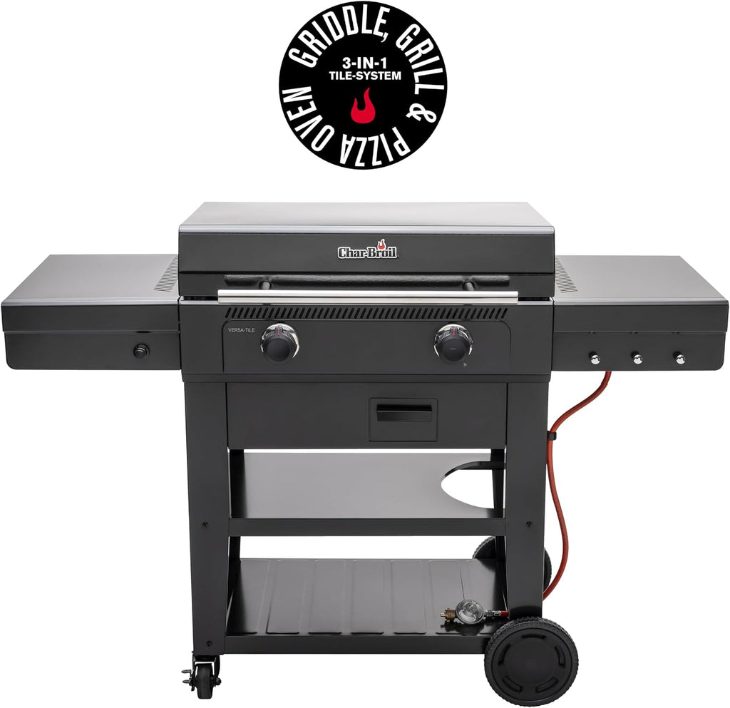 Griddle-Gasgrill Plancha Versa-Tile - 3-in-1 System: Griddle, Grill & Pizzaofen, 2-Zonen