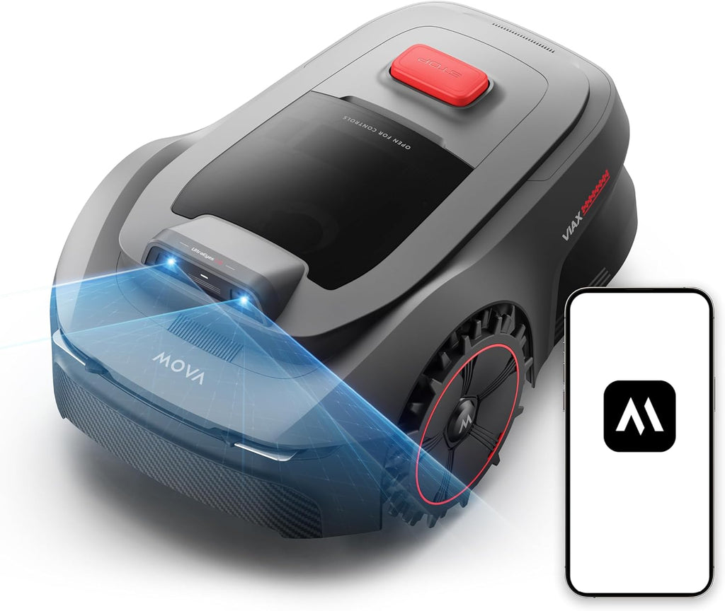 ViAX 250 Mähroboter, kabellos, 250m², KI-Kartierung, U-Bahnen, Dual-Vision, Kantenschnitt, für komplexe Gärten, App