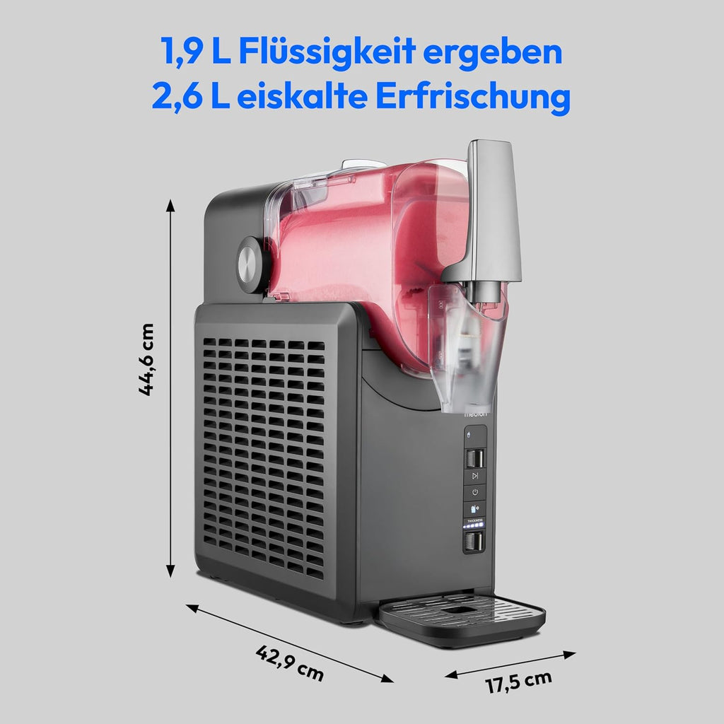 Slush-Maschine, 2,6 L Eis-Kapazität, 1,9 L Behälter, 5 Modi, 30-60 Min., Kompressor, Slush-Eisbereiter, MD12090
