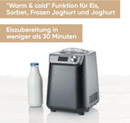 Kompakte 2-in-1 Eismaschine und Joghurtbereiter, platzsparend mit Kompressor im Slim-Design, Modell EZ 7407