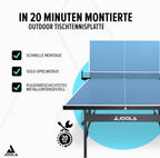 Tischtennisplatte Outdoor - Profi Tischtennistisch, Aluminium-Verbundoberfläche, wetterfest, klappbar, inklusive Netz