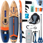 SUP-Board (Extra Groß) für 2+1 Pers./Familie, Balancierflügel + wasserdichte Hülle, Einsteiger-SUP für Erwachsene, Geschenkidee