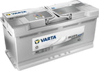 Silver Dynamic AGM Batterie A4 – Start-Stop und xEV Autobatterie 12V 105Ah 950A – Starterbatterie für Autos mit hohem Energiebedarf